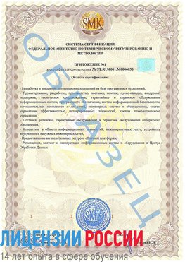 Образец сертификата соответствия (приложение) Ухта Сертификат ISO 27001